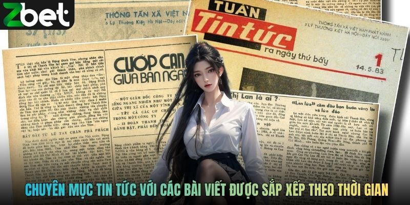 Giao diện chuyên mục tin tức với các bài viết được sắp xếp theo thời gian
